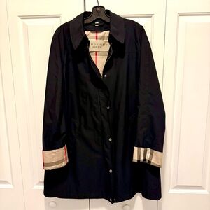 Burberry Brit Black Trench with Plaid Lining